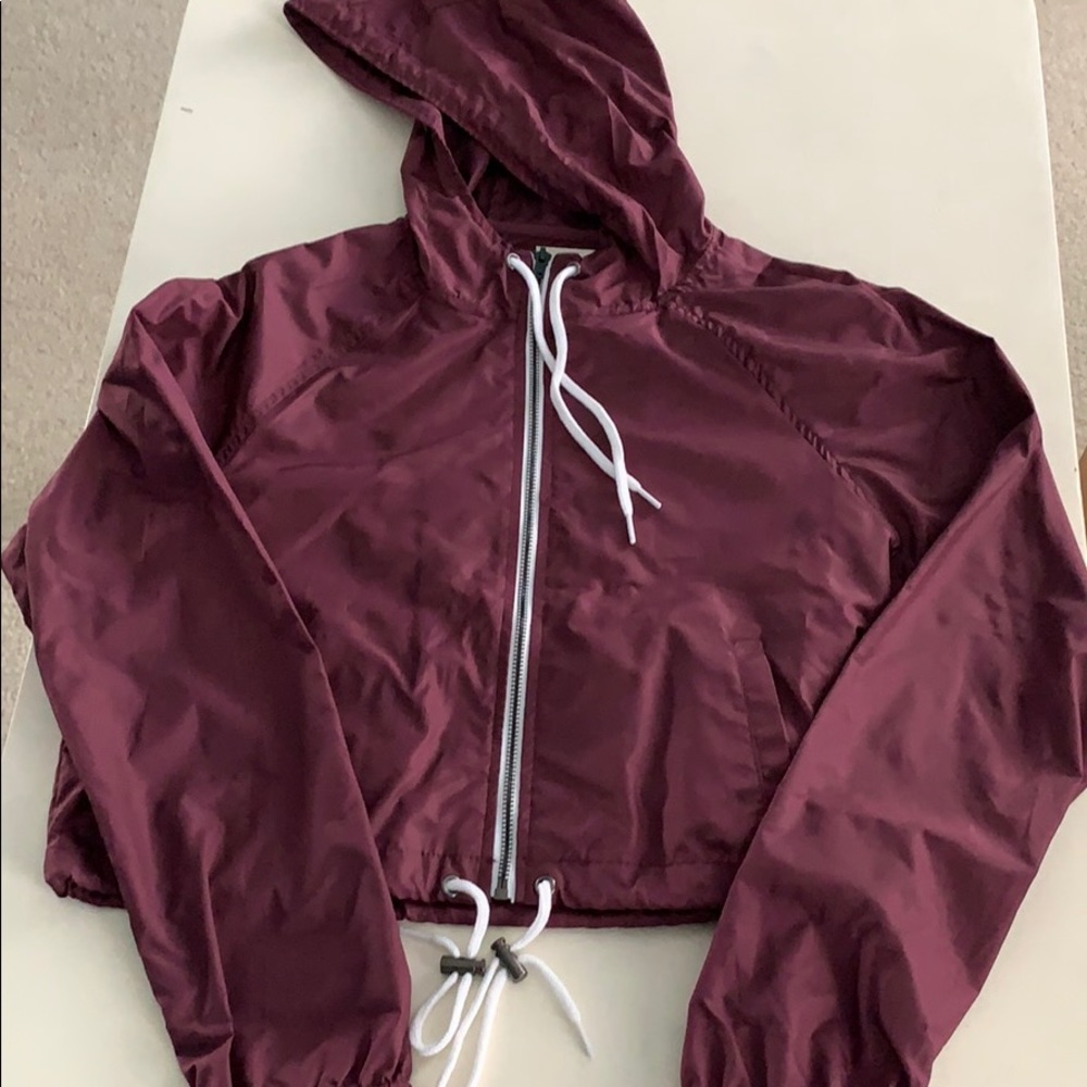Cropped Full Zip Windbreaker